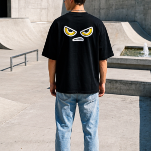 Angry Eyes Graphic Streetwear Oversized Tee